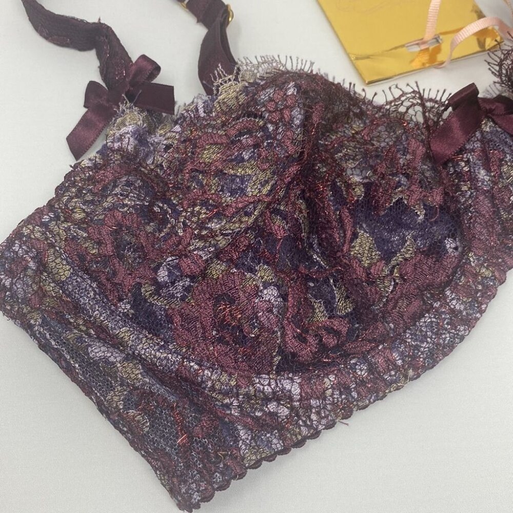 Agent Provocateur Latuta SOIREE Lilac Bra 36D NWT *DEFECT* - Picture 7 of 11